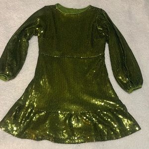 Kids green sequin dress